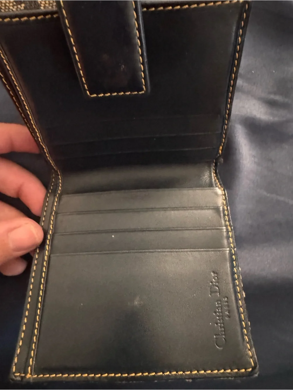 Dior Monogram Canvas Trifold Wallet